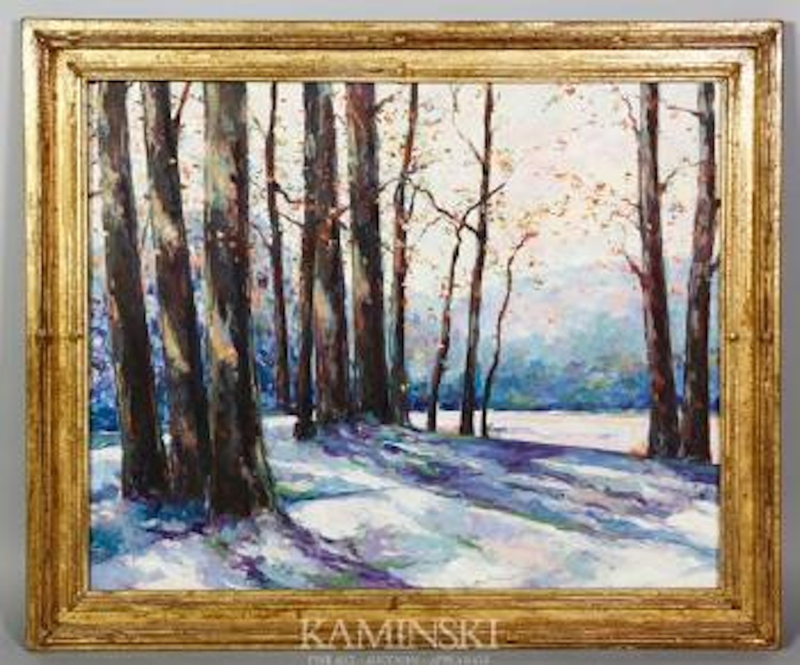 Winter woodland scene by John Fabian Carlson