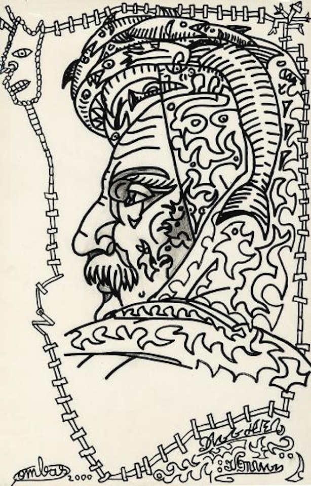 Portrait d'un pécheur ayant fait fortune avec couronne poissonnante by Robert Combas