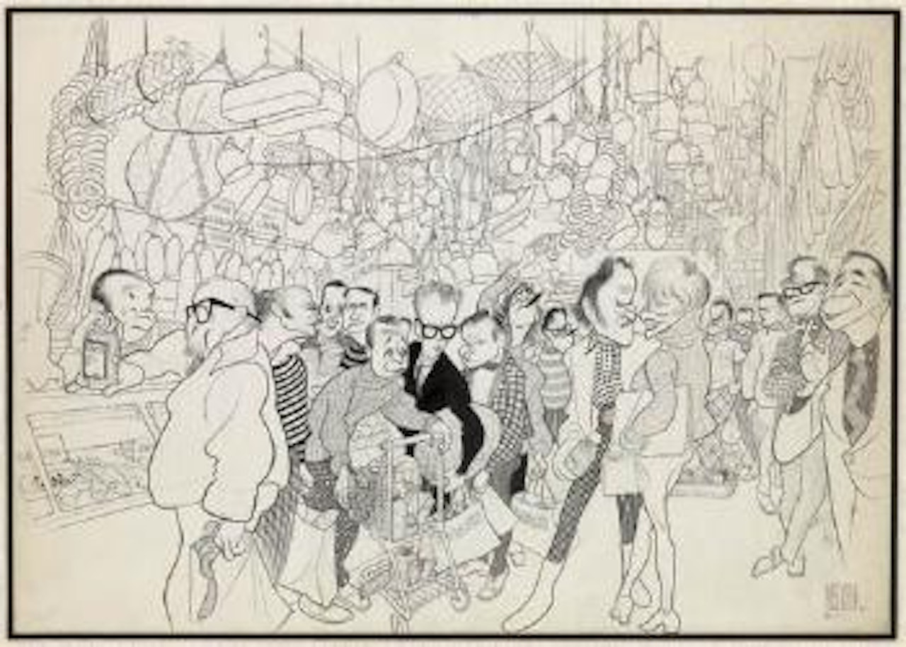 The Counter Culture at Zabar's by Al Hirschfeld
