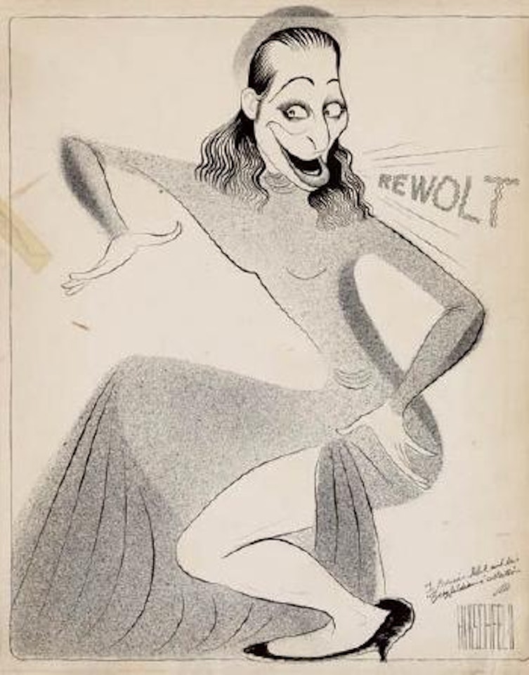 Fanny Brice Singing Modernistic Moe by Al Hirschfeld
