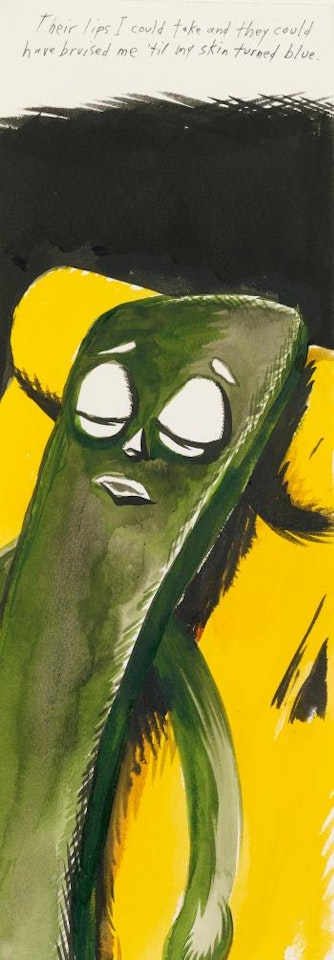 Untitled (Their Lips I) by Raymond Pettibon