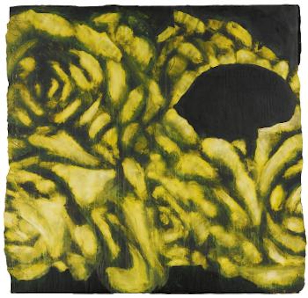 Yellow Roses And Black Lemon by Donald Sultan