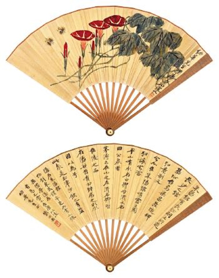 Morning glory and bees by Qi Baishi