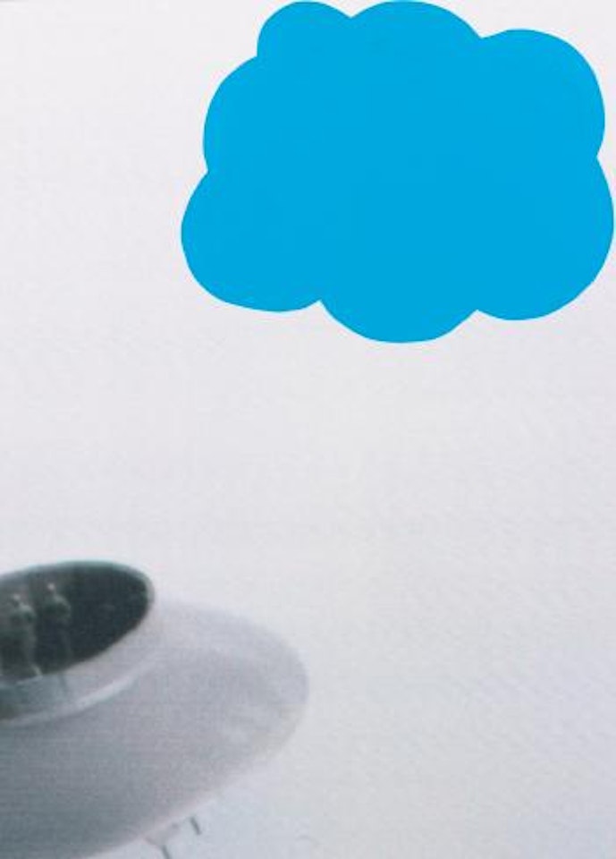 Flying Saucer And Cloud (Blue) by John Baldessari