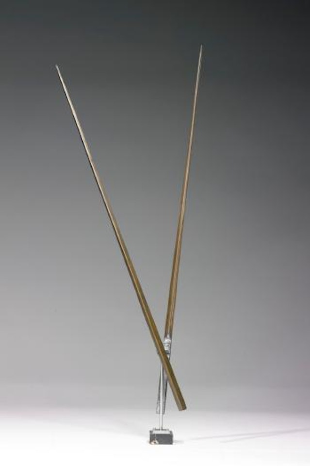 Two Lines Up - Bronze Series I by George Rickey