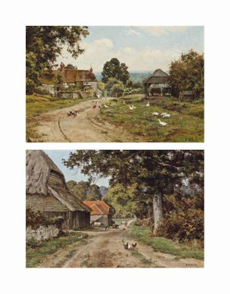 A Sussex farm; and Limborne Farm, Sussex (both illustrated) by Edward Wilkins Waite
