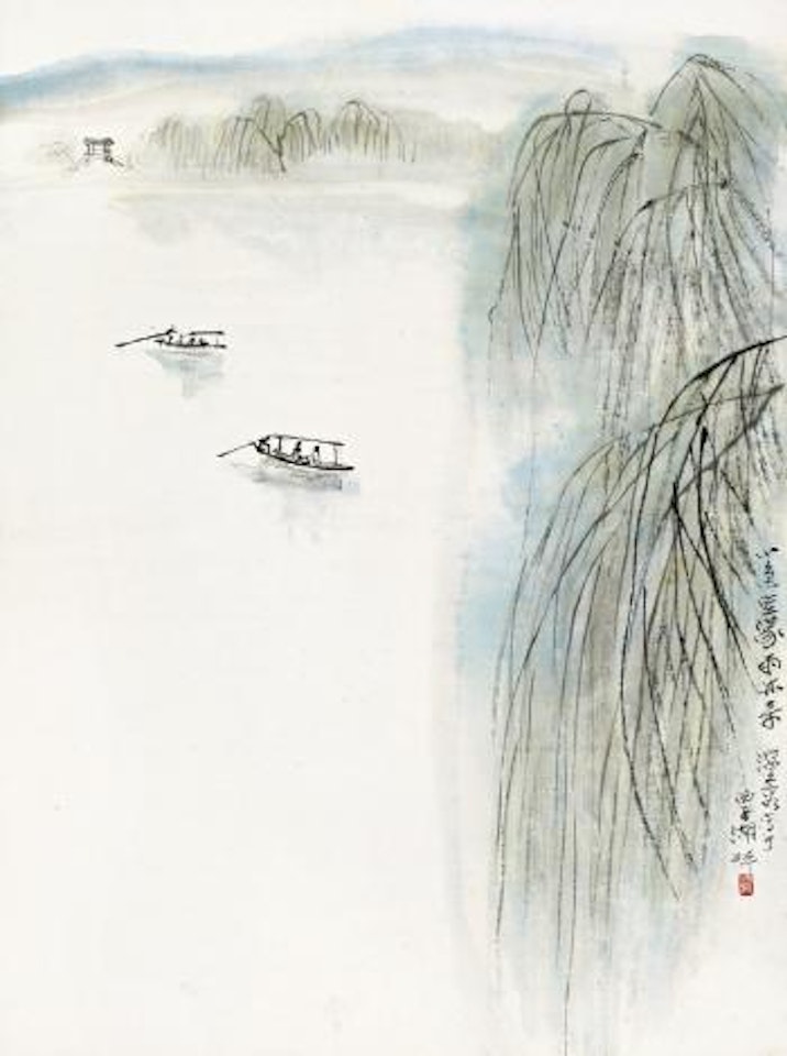 The west lake in spring by He Haixia