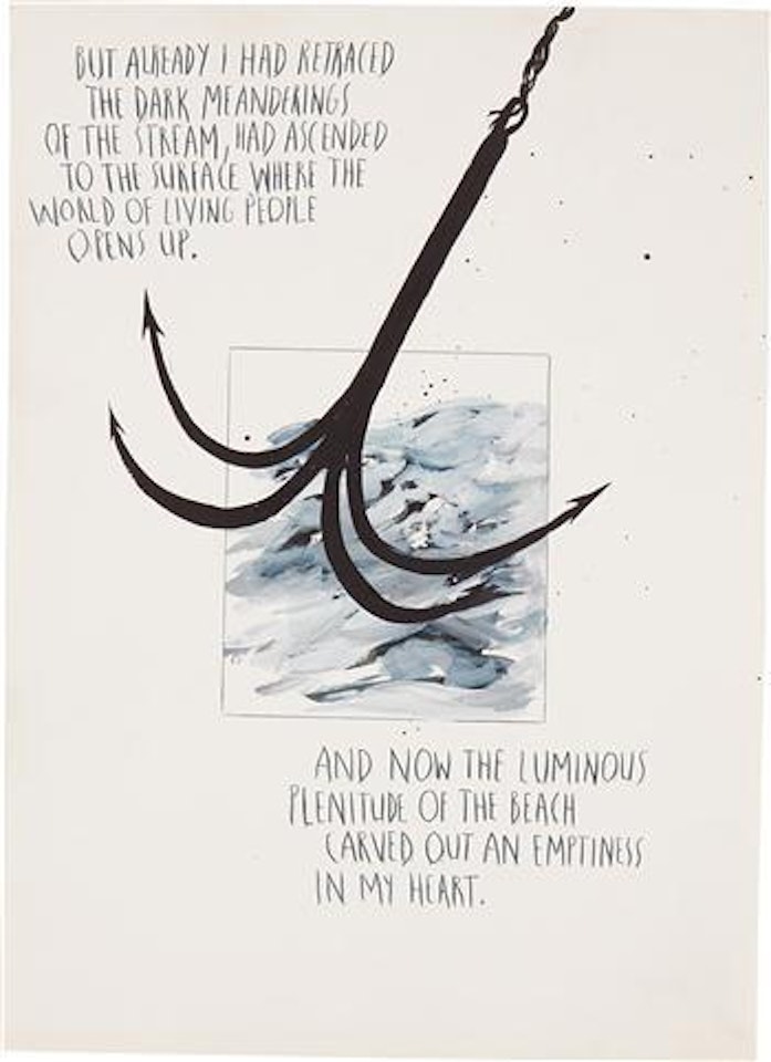 But already I had retraced the dark meanderings... (Hook) by Raymond Pettibon