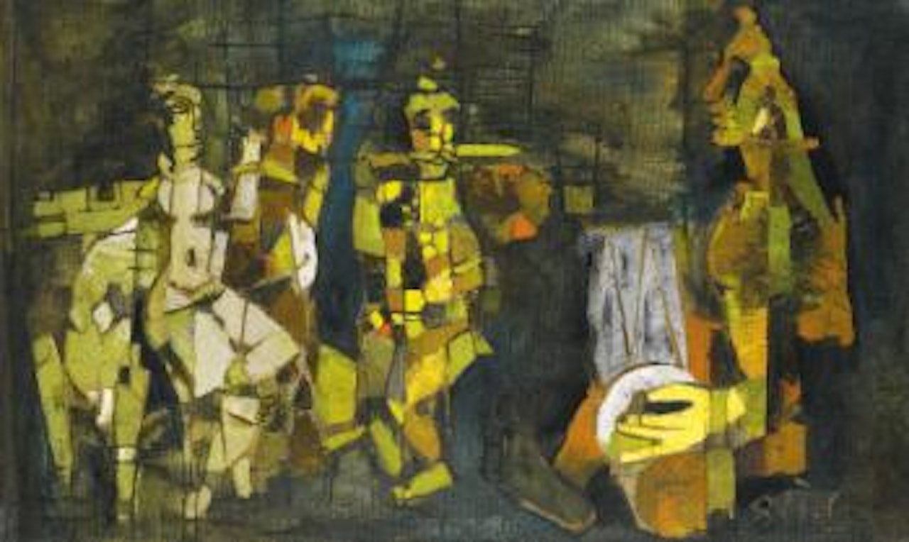 The Puppet Dancers by M.F. Husain