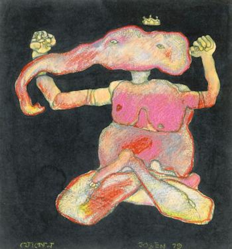 Ganesh With Crown by Jogen Chowdhury
