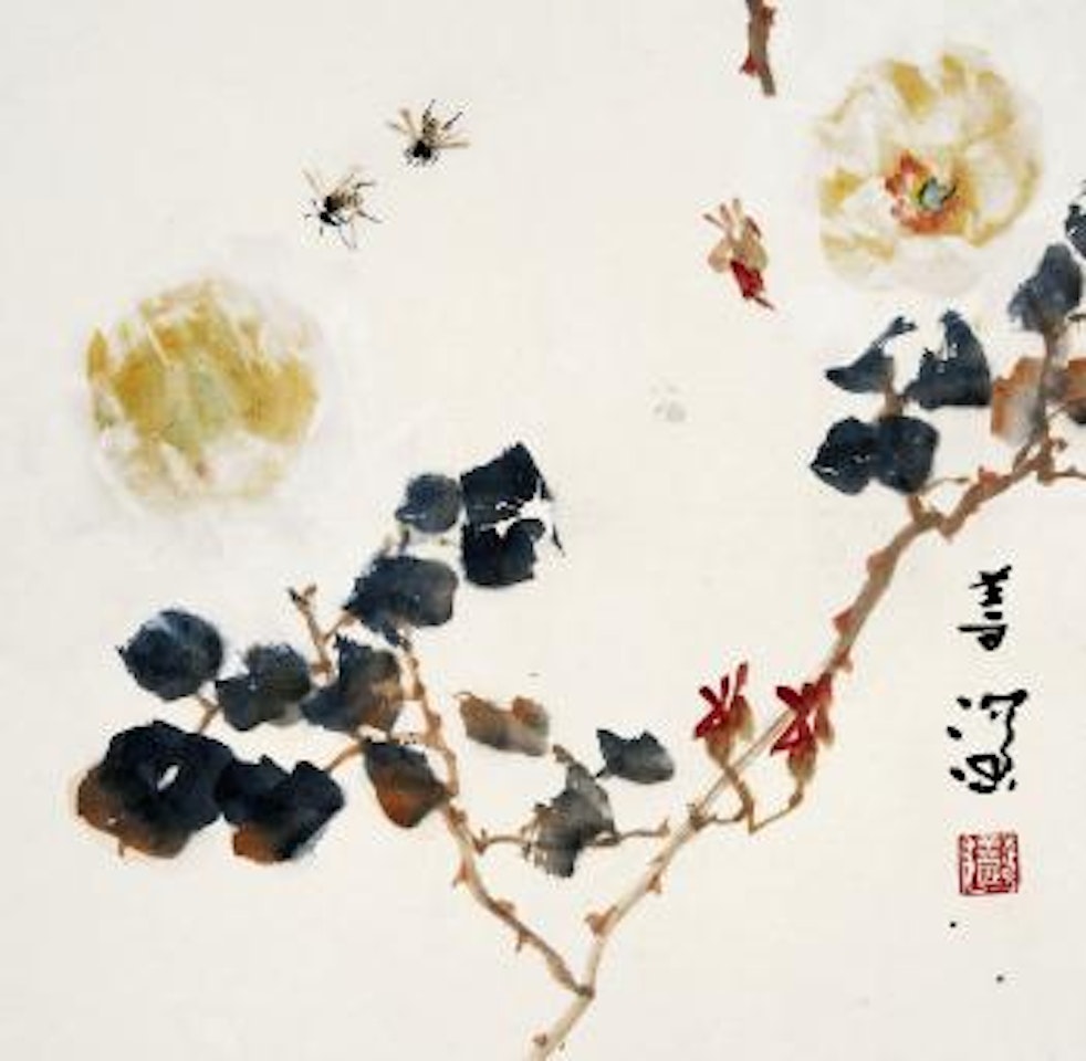 Rose And Bee by Yang Shanshen