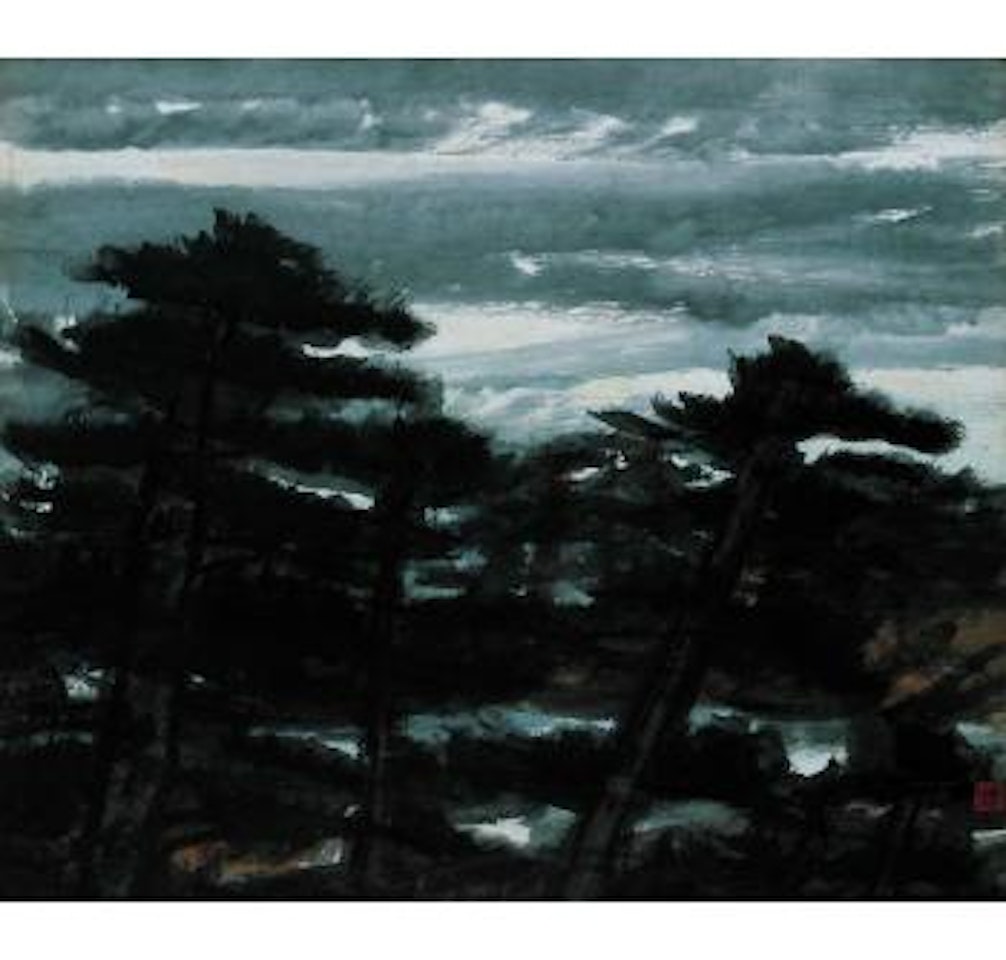 A Windy Night by Lin Fengmian