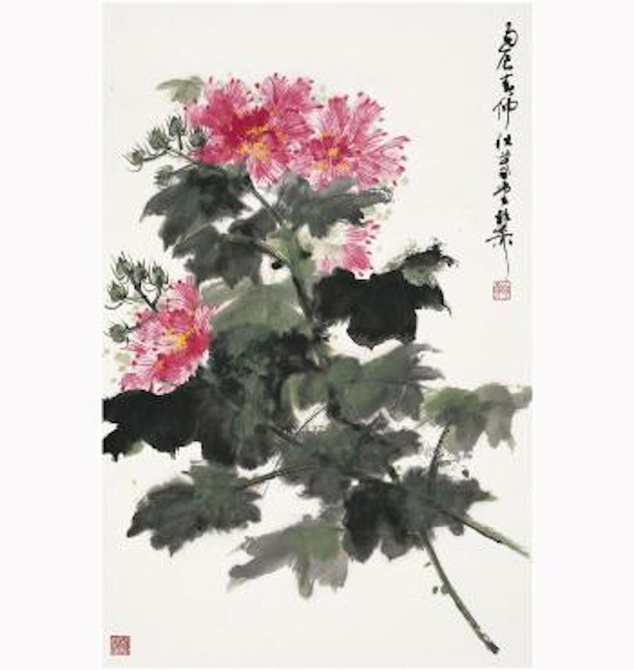 Hibiscus by Xie Zhiliu