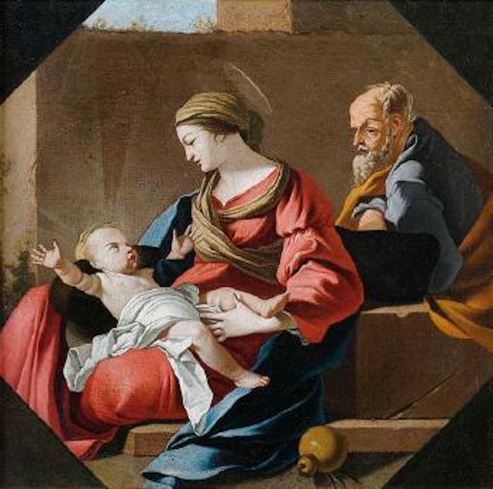 Die Heilige Familie in der Ruhe auf der Flucht by Jean Tassel