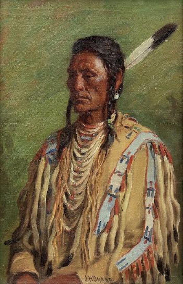 Does Everything - Crow Chief, Custer and Reno Scout by Joseph Henry Sharp