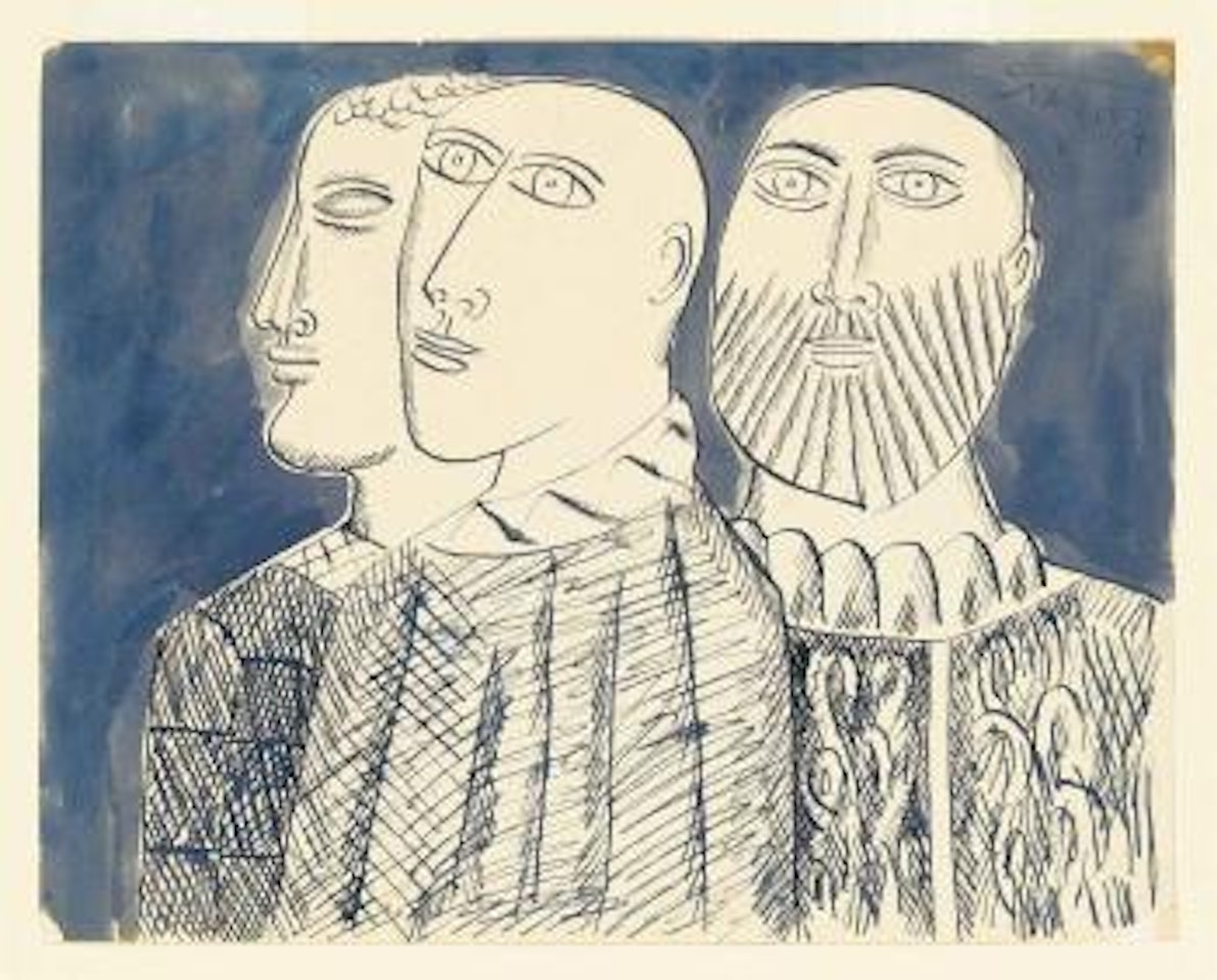 Untitled (Three Priests) by Francis Newton Souza
