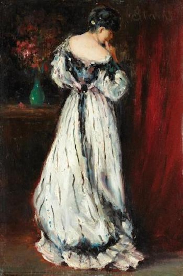 Portrait d’une élégante de dos by Alfred Stevens
