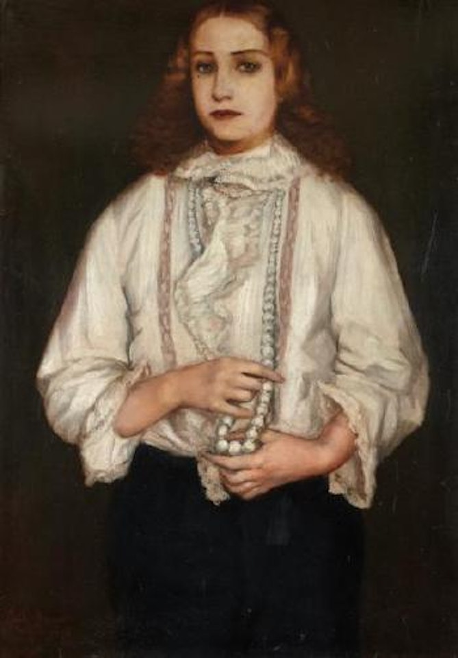 Jeune femme au collier de perles by Emile Bernard
