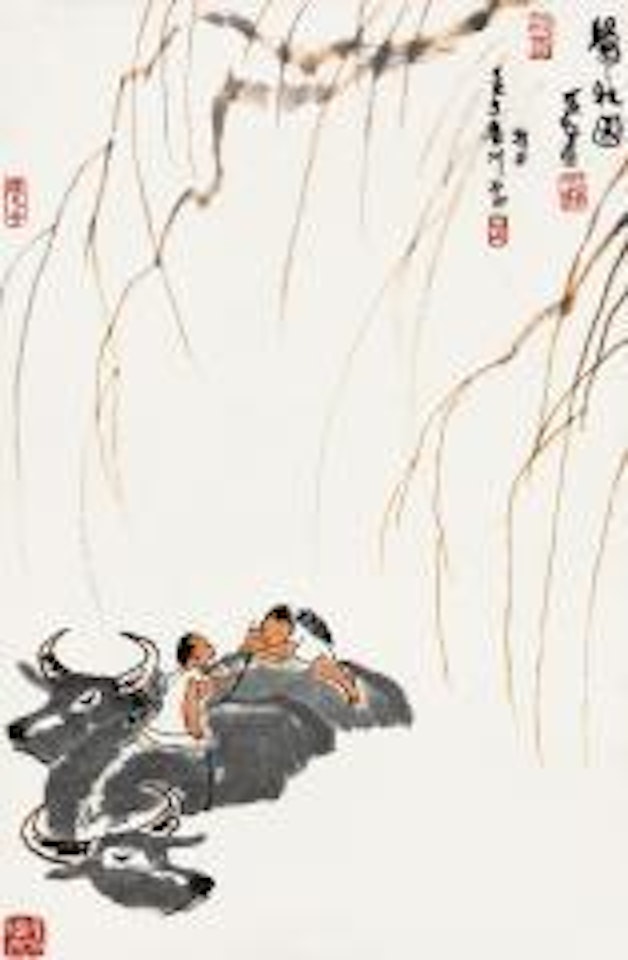Herding by Li Keran