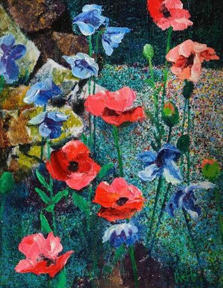 Poppies in a Meadow by Kenneth Webb