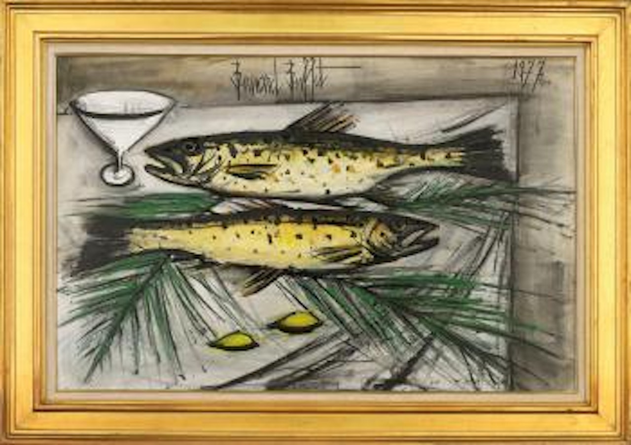 Deux Truites Jaunes by Bernard Buffet