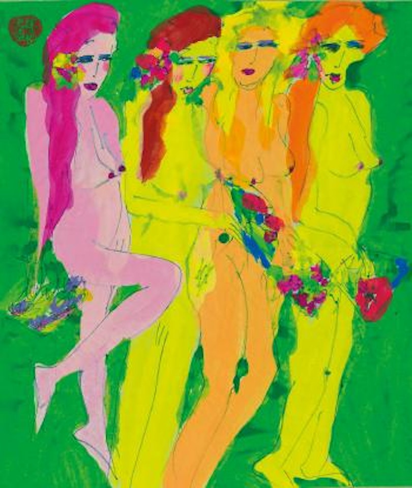 Four Nudes by Walasse Ting