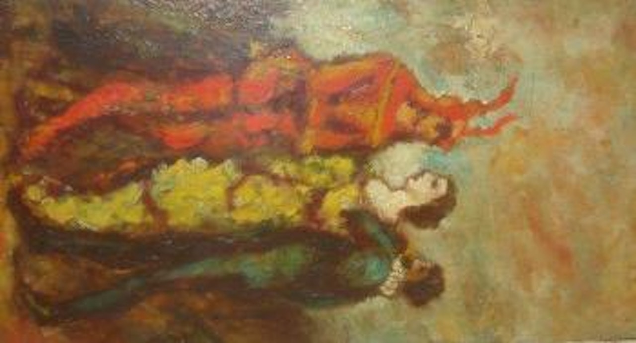 Trois personnages by Adolphe Monticelli