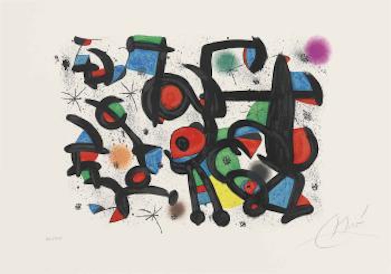 Les Amoureux du Parque Guëll (M. 1243) by Joan Miró