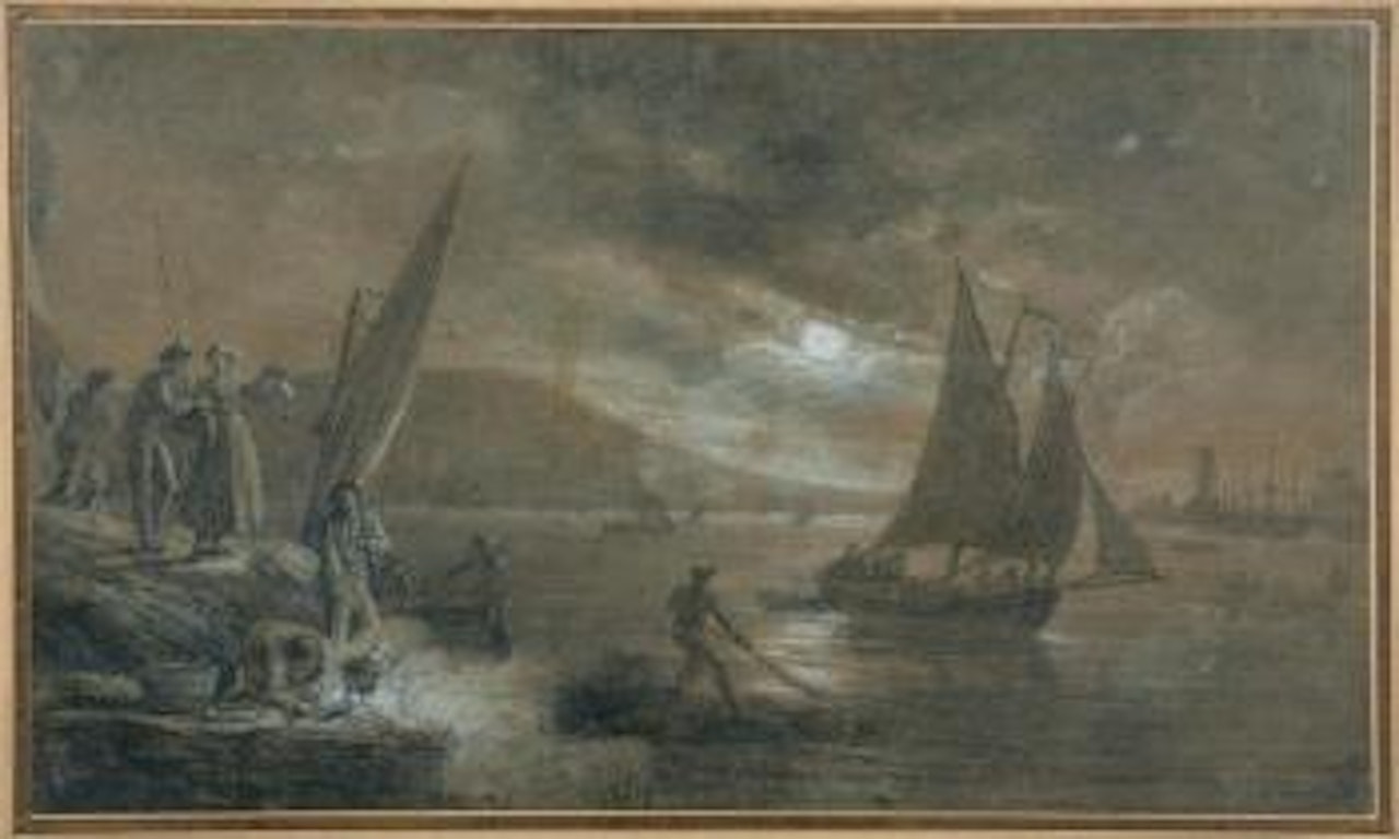 La pêche au clair de lune by Claude Joseph Vernet