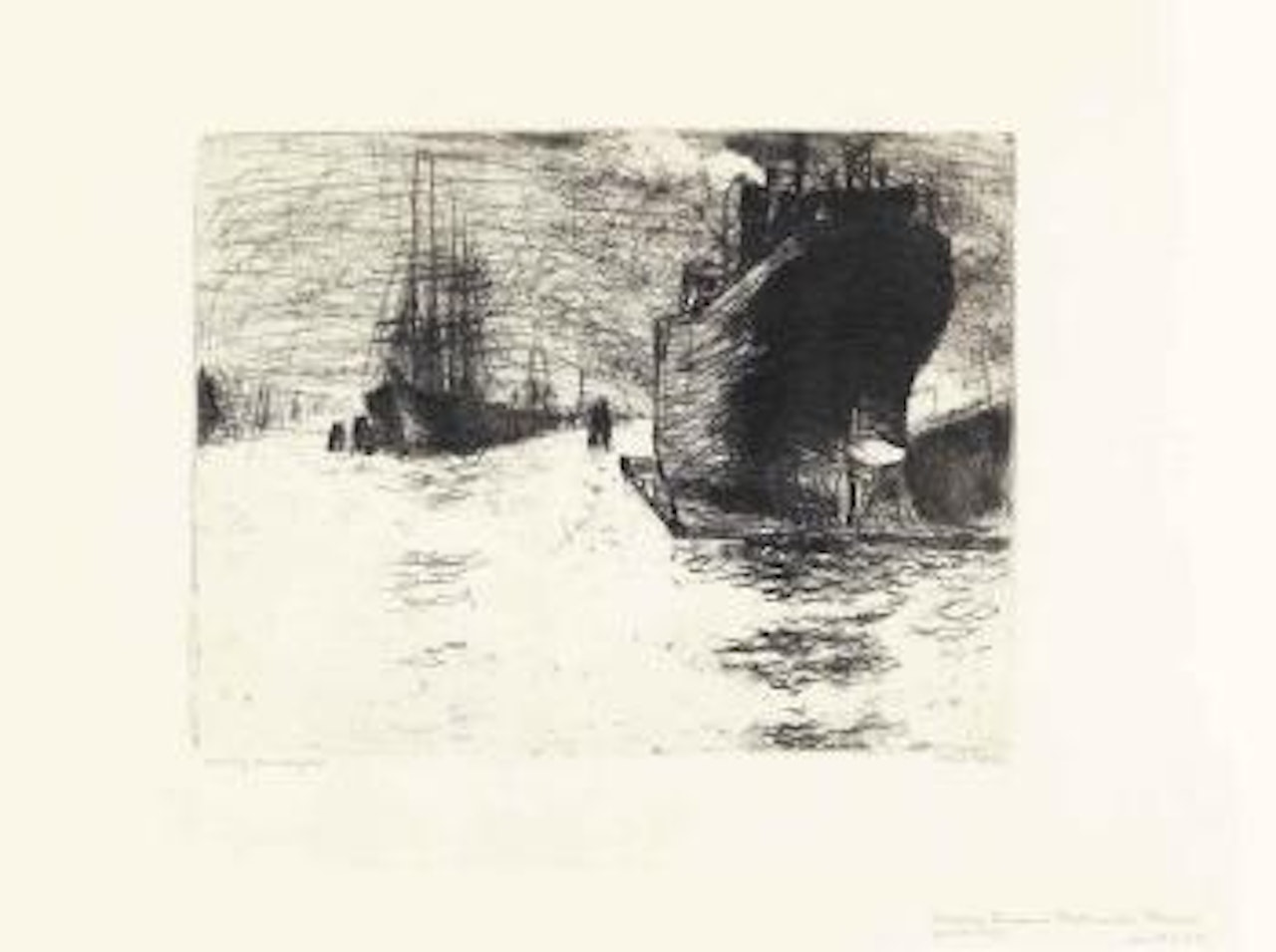 Hamburg, Reiherstiegdock (S. & M. 145) by Emil Nolde