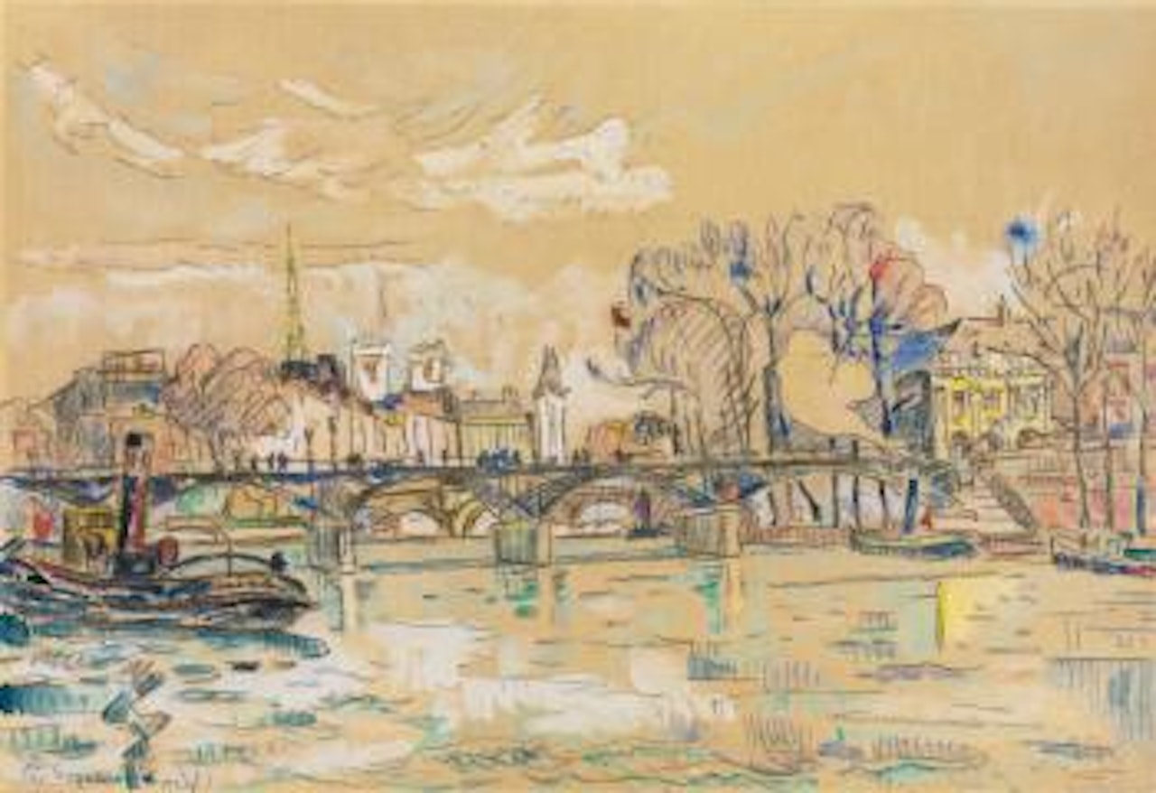 La Seine Au Ponts Des Arts by Paul Signac