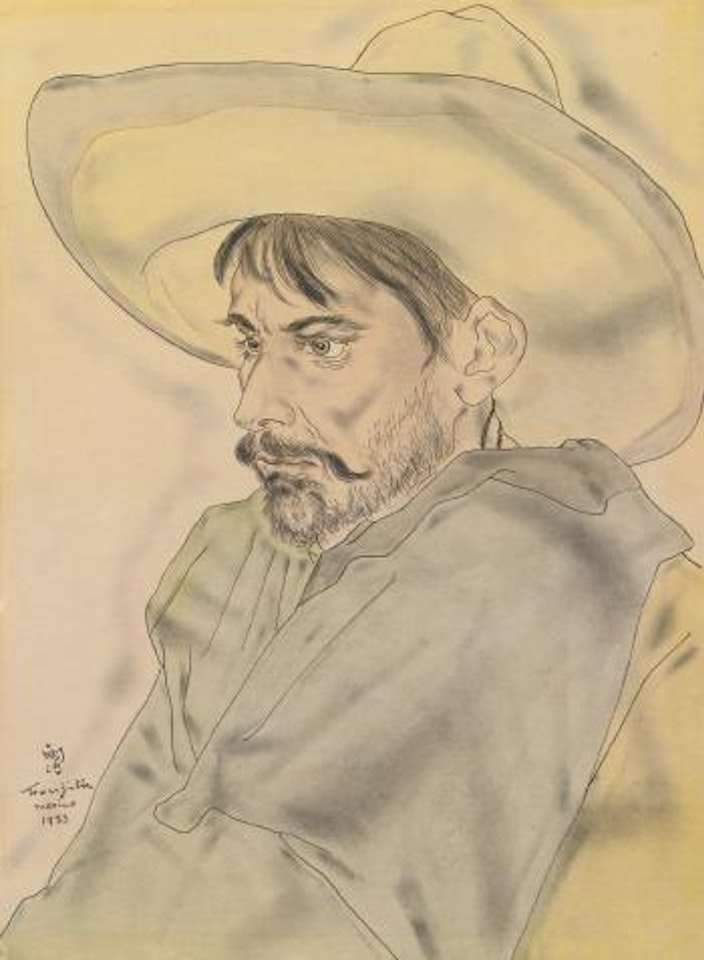 Jeune Mexicain Au Chapeau by Leonard Tsuguharu Foujita
