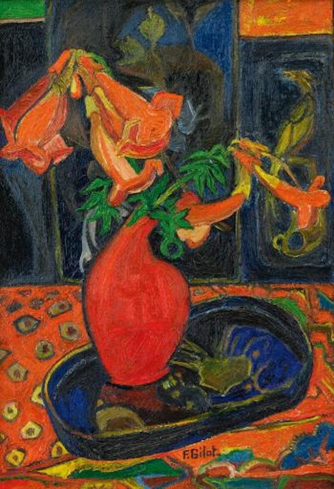 Venetian Vase With Virginia Creeper by Françoise Gilot