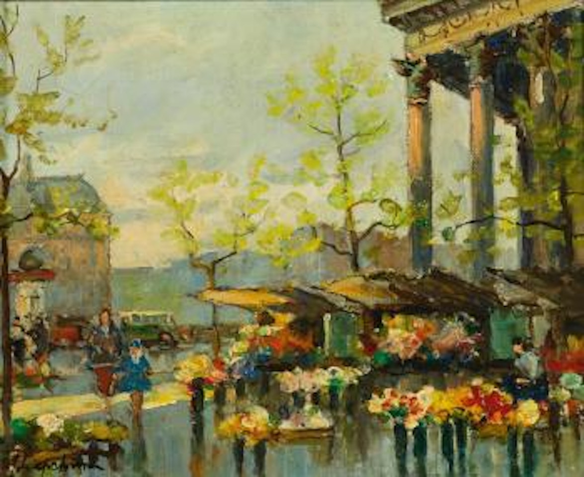Flower Market by Georgij Aleksandrovic Lapschin