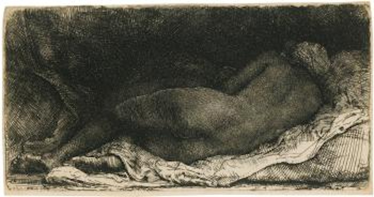 Negress Lying Down (B., Holl. 205; H. 299; Bb. 58-E) by Attributed to Rembrandt Harmensz van Rijn
