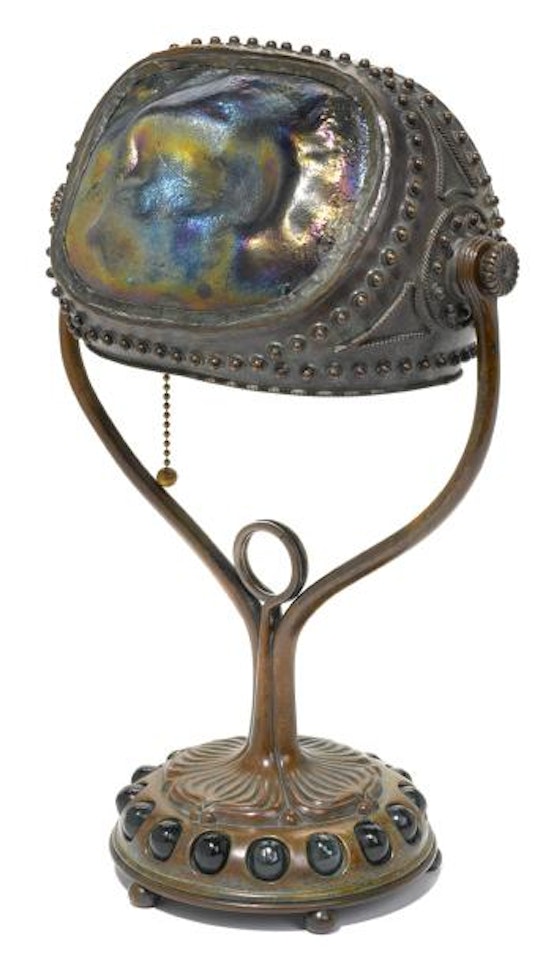 Turtleback tile desk lamp by Tiffany Studios