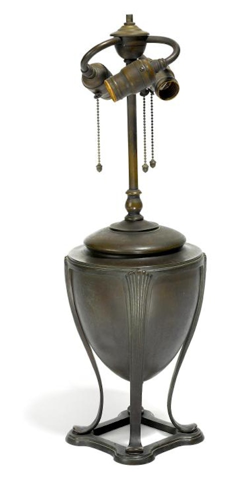 Oil font lamp base by Tiffany Studios