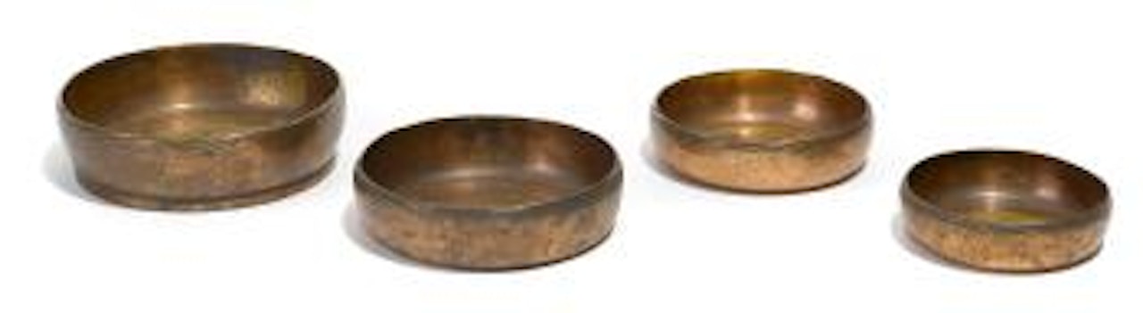 Set of four graduated nesting bowls by Tiffany Studios