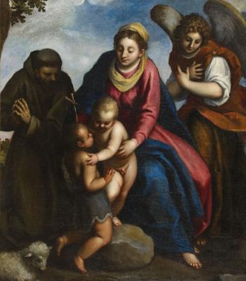 Madonna Mit Christus, Johannes, Franziskus Und Engel by Jacopo Palma il Giovane