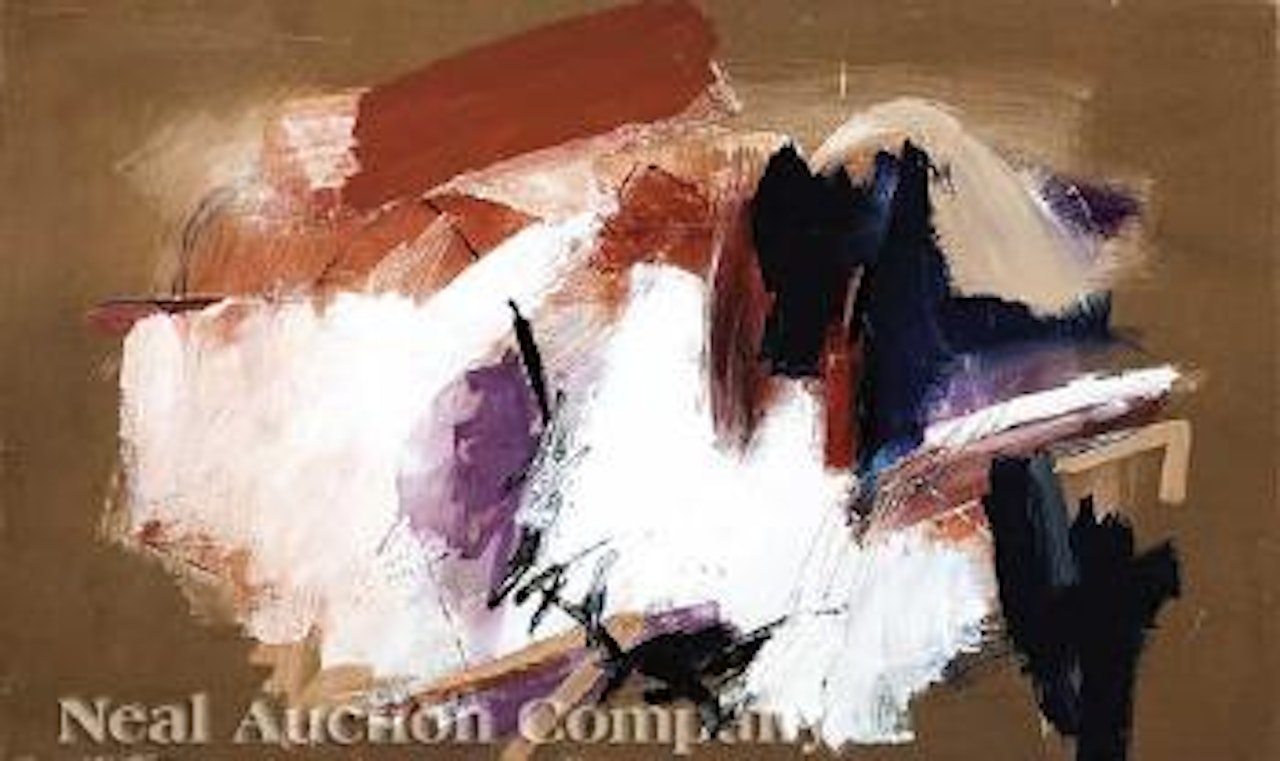 Abstraction With Orange, White And Black by Allison Stewart