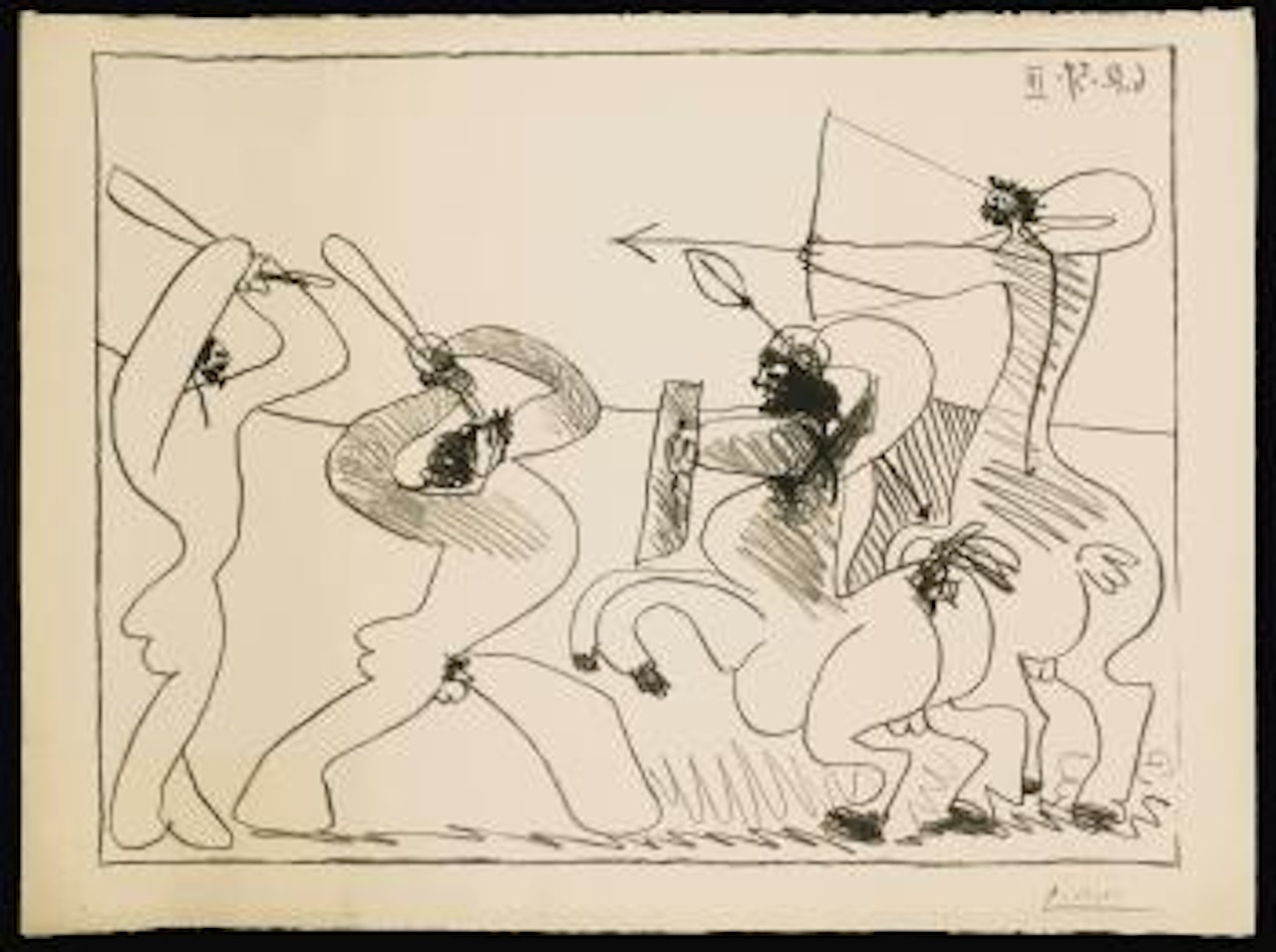 Combat De Centaures, Iii (b. 903) by Pablo Picasso