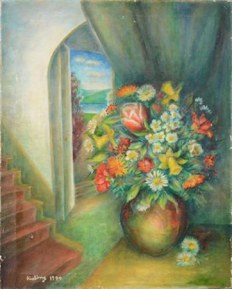 Still Life with Vase and Flowers by Moïse Kisling