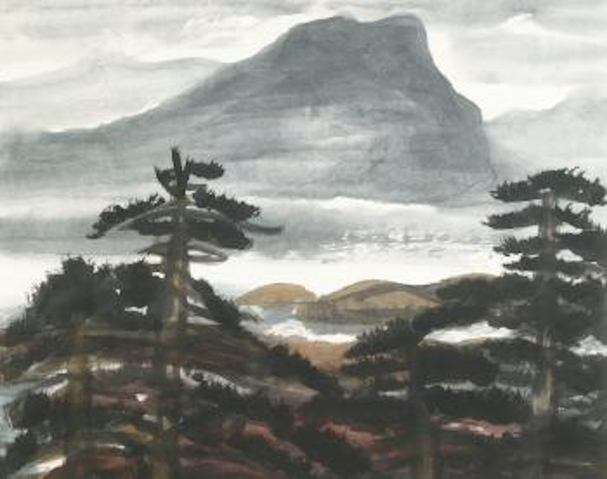 Pine Trees by Lin Fengmian