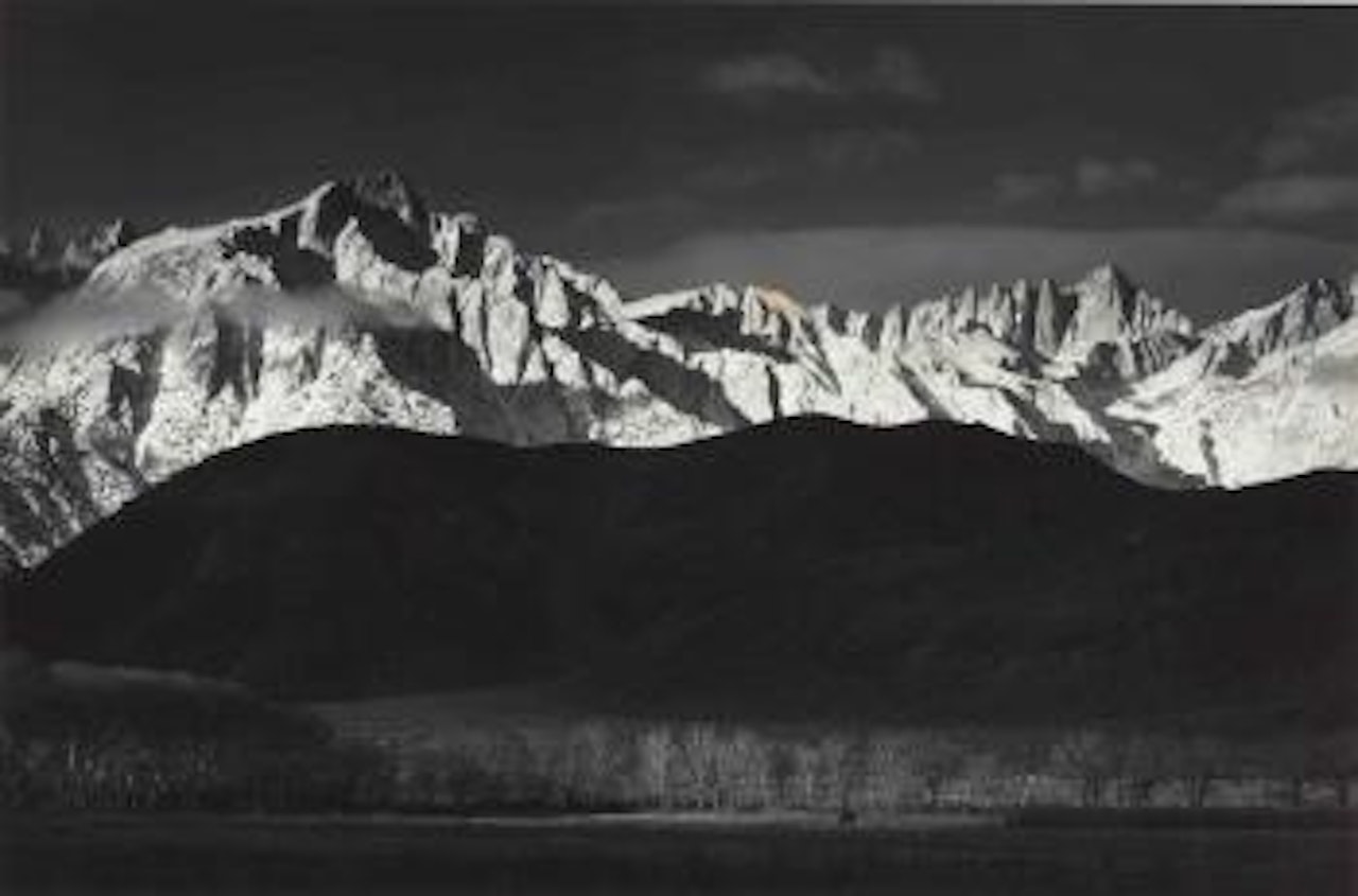 [Winter Sunrise], Sierra Nevada, from Lone Pine, California by Ansel Adams
