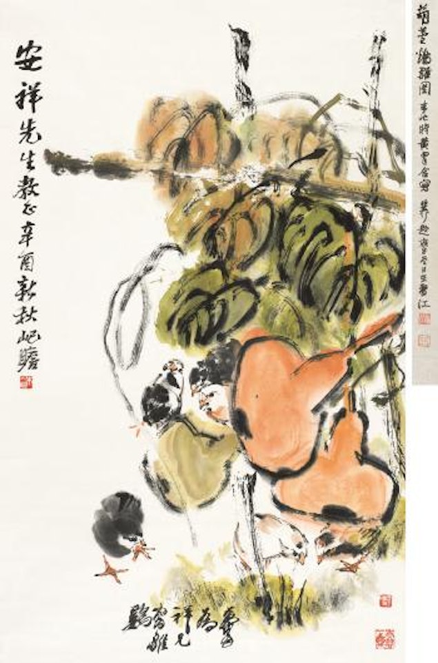 Chick And Gourd by Huang Zhou by Zhu Qizhan