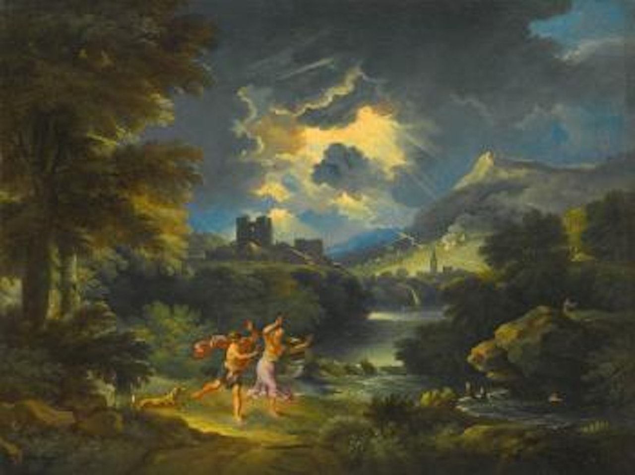 A Landscape With Figures In a Storm by Pieter Mulier II
