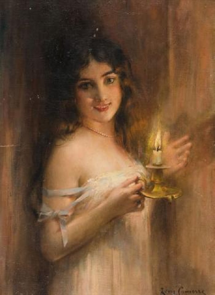 Jeune fille à la bougie by Leon Comerre