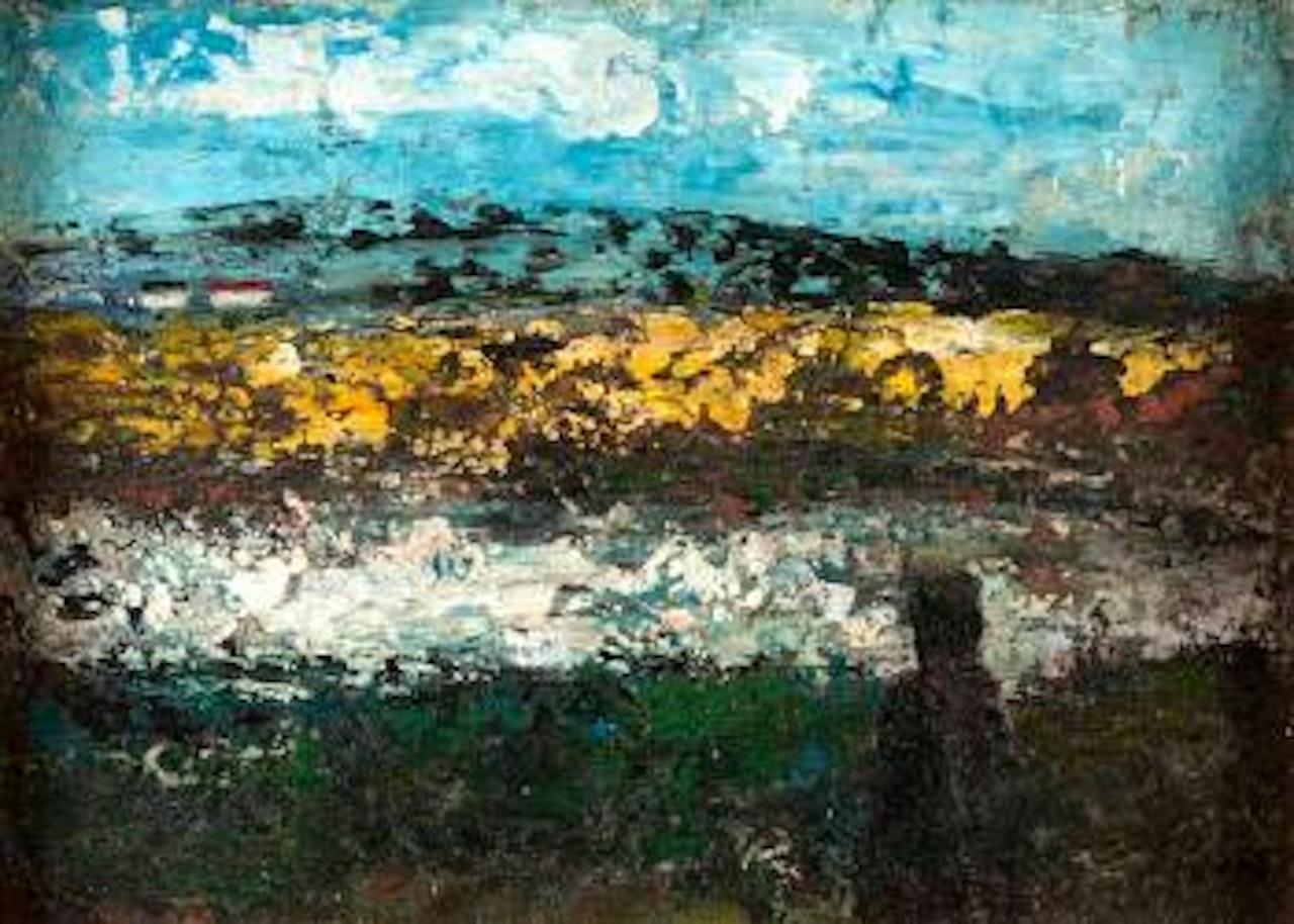 Figure in a landscape by Daniel O'Neill