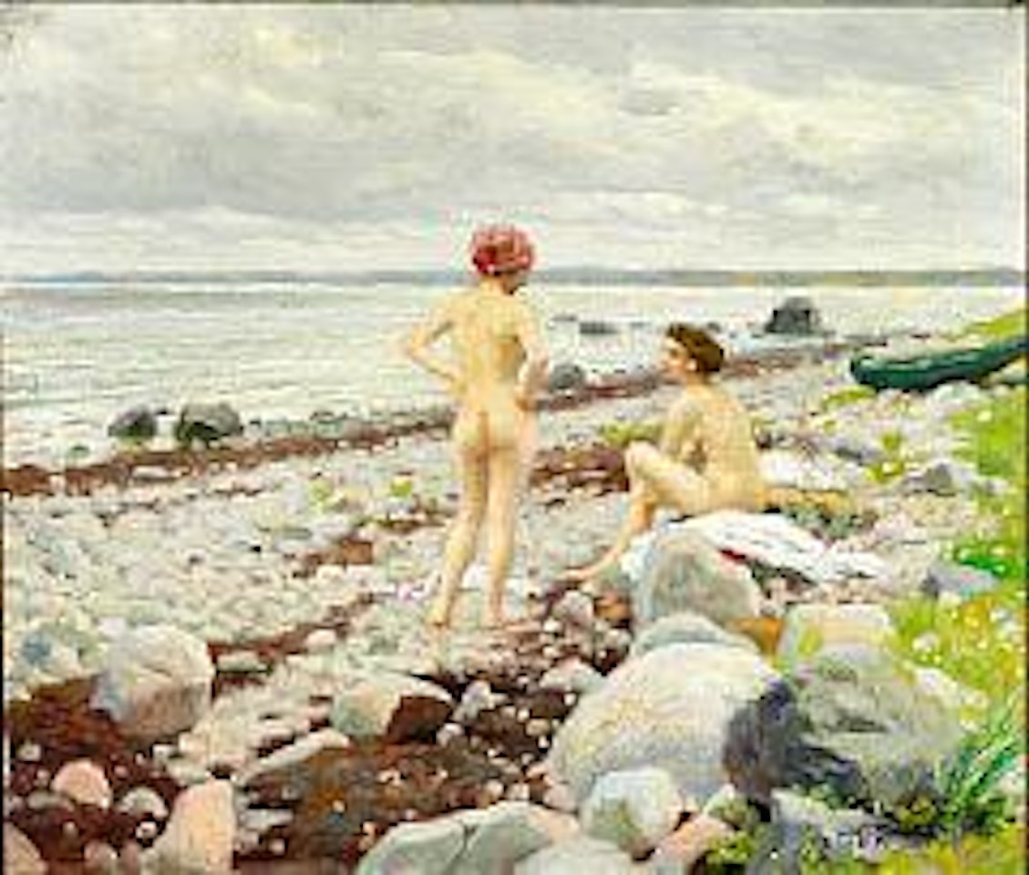 Paa Stranden by Paul Fischer
