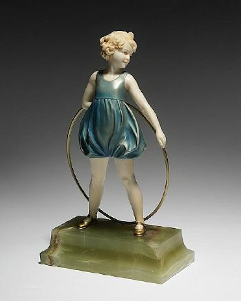 Girl with hoop by Ferdinand Preiss